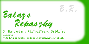 balazs repaszky business card